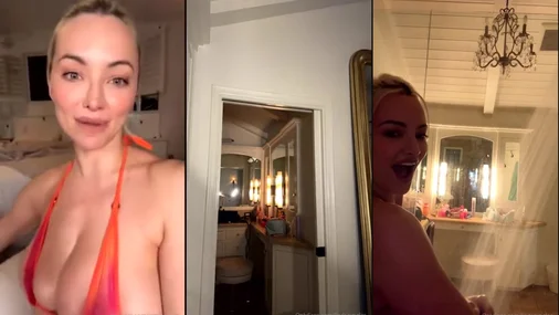 Lindsey Pelas Zeigt sich im Livestream oben ohne und wird frech