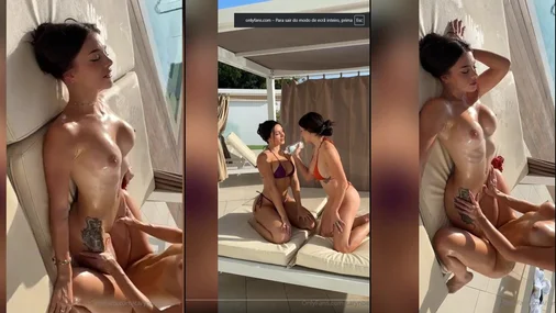 Caryn Beaumont Und Emily Black Sich gegenseitig eine Ölmassage geben
