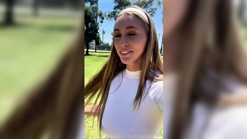 Angel Youngs Hot Slut Squirts On Public Golf Course