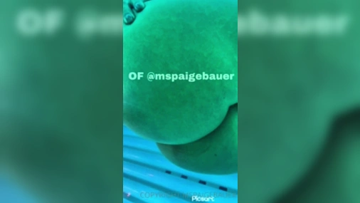 PaigeBauer Fake Tits Tanning Bed Masturbation