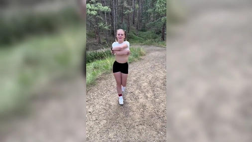 BabyKaitt On The Trails Cum Dumpster