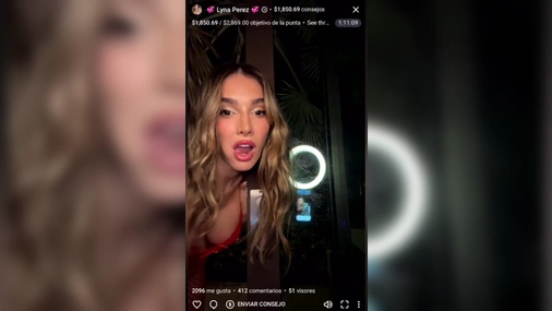 Lyna Perez - Revealing Big Bare Boobs on Livestream