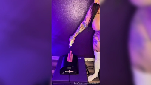 TattooBabie08 Stacked Whore Squirts On Sybian