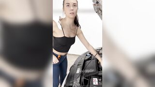 Ambra Bianchini Deep Inspection In The Garage POV