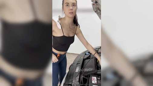 Ambra Bianchini Deep Inspection In The Garage POV
