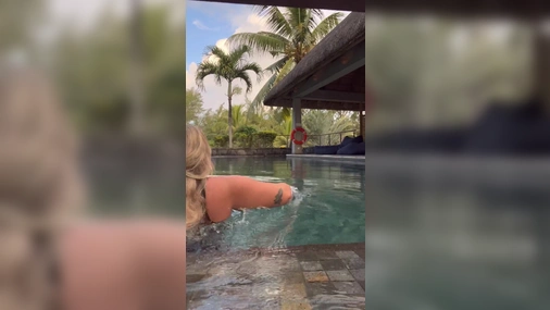 MichaBubbles At The Pool .With With Huge Ass PAWG