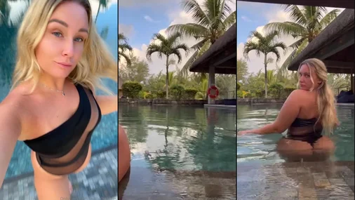 MichaBubbles am Pool – mit riesigem Hintern PAWG