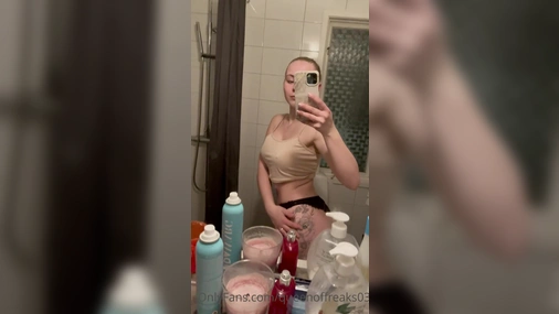 Swedish Babe Emma Wallerstrom Flashing Her Big Tits in Mirror