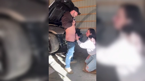 BrandyBilly Influencer Sucking Cock In The Garage