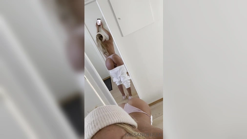 Norwegian Miss Andersen Hot Tease In Mirror