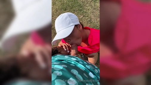 AshleysOfTikTok Sucking Dick On The Golf Course