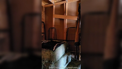 Emma Claire Tight Pussy Creampied On Hay Bail In The Shed