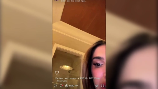 Lyna Perez - Livestreaming With See Through Clothing