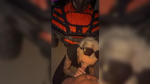 Tatted Danish Blonde Sucking Big Cock