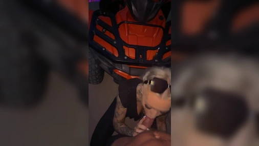 Tatted Danish Blonde Sucking Big Cock