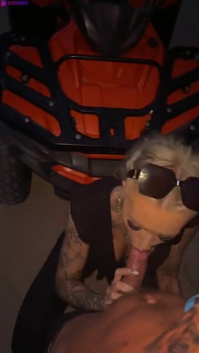 Tatted Danish Blonde Sucking Big Cock