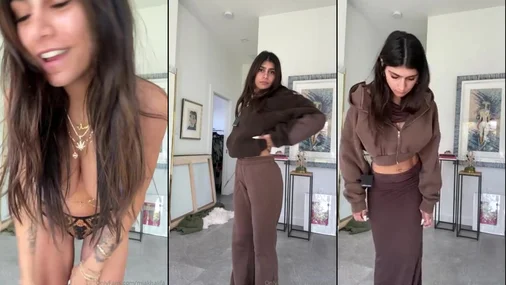 Mia Khalifa – Livestreaming mit blauen Pasties auf den Titten