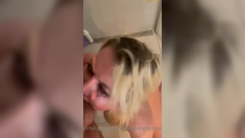 Norwegian Glamour Milf Hot Shower Blowjob Cum In Mouth