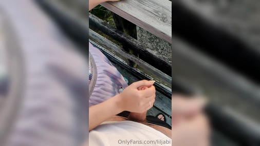 Finnish Lilja Blowjob And Handjob Outdoor