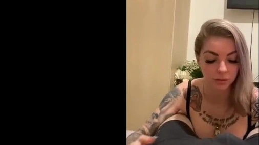Danish Tattooed Babe Cecilie Harder Hot Blowjob
