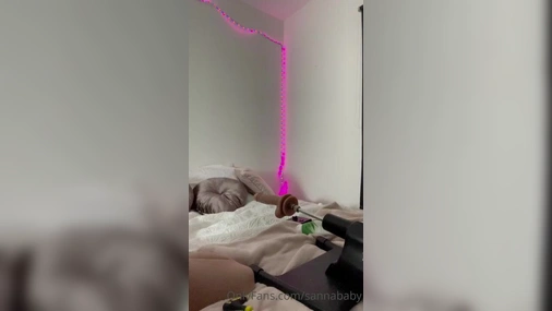 Swedish Babe Sanna Fucked From Behind By Dildo Machine