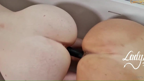 ladykara double dildo lesbian