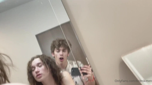 BritniKitten Blowjob And Bathroom Standing Doggy In The Mirror