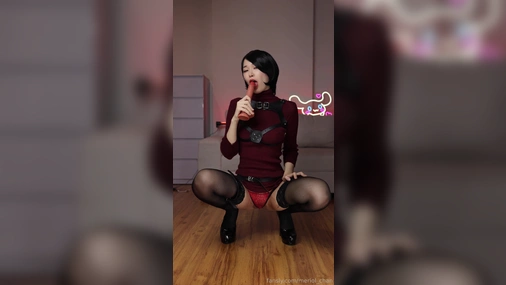 Meriol Chan Fucks Pussy With Dildo