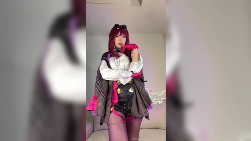 Meriol Chan Rides Dildo In Steampunk Costume