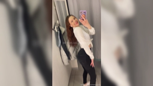 Simens Sofia Fucks Pussy With Dildo In Public Changing Room