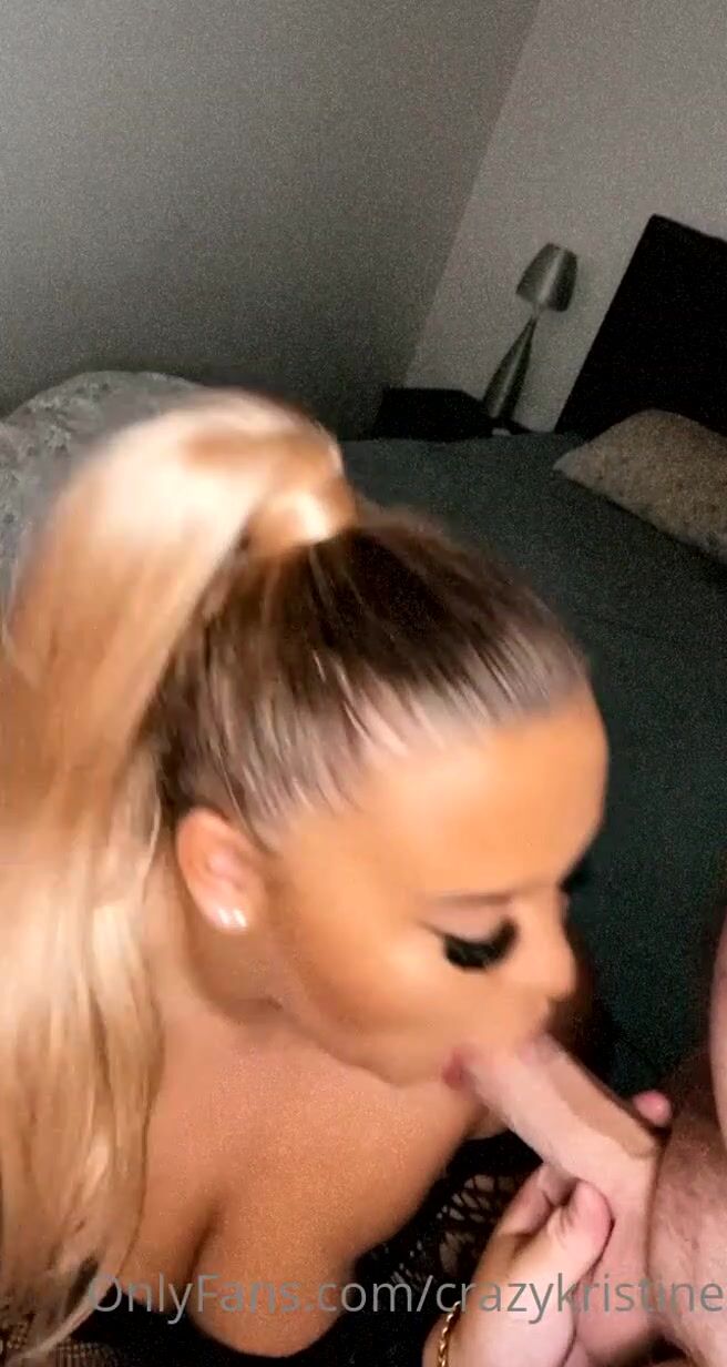 Norwegian Babe Crazy Kristine Hot Intense Blowjob