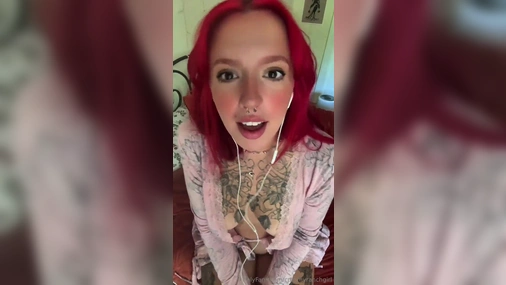 Tattooed Redhead Gives JOI