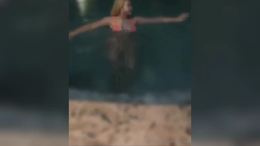 Lil Tay Teasing Petite Body In Pool