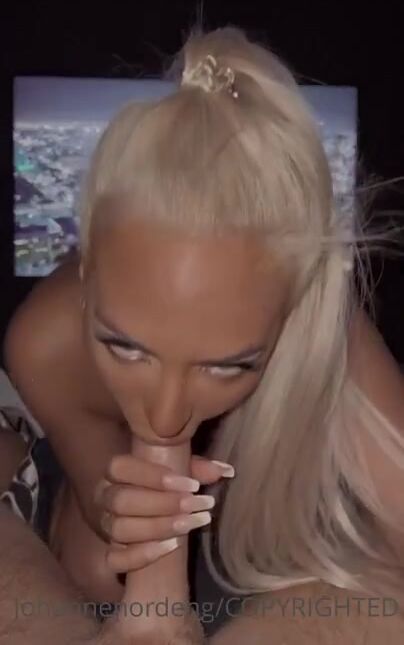Norwegian Johanne Nordeng Blowjob 2