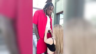 Valentina Midget Fucked By Big Black Cock In Pool