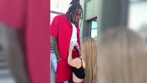 Valentina Midget Fucked By Big Black Cock In Pool