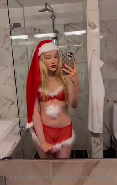 Danish Onlybabygirl2000 Teasing in christmas outfit