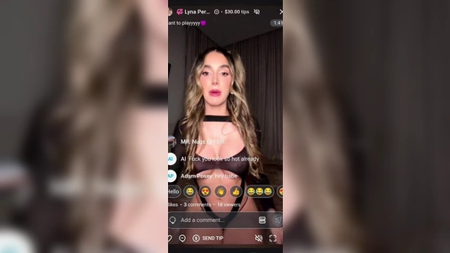 Lyna Perez - Long Livestream In Sexy See Through Outfit