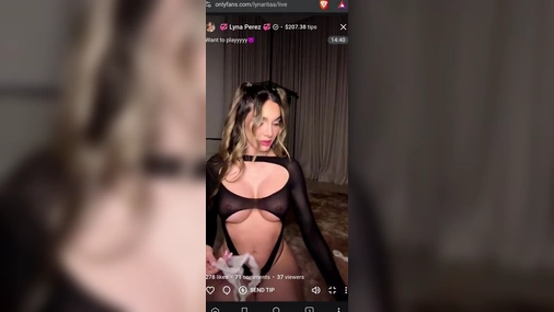 Lyna Perez - Long Livestream In Sexy See Through Outfit
