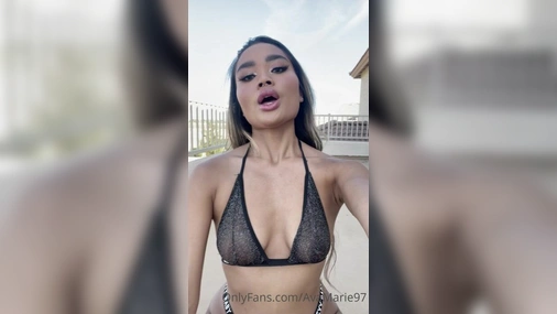 AvaMarie97 Using Fuck Machine Outdoor