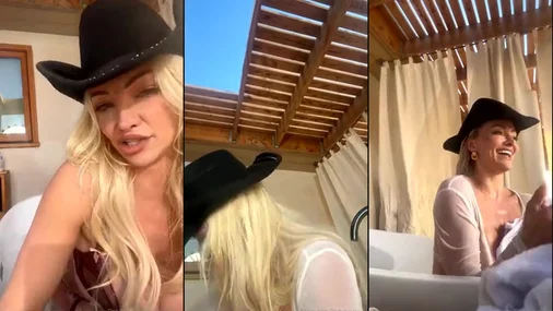 Lindsey Pelas Perfekte Brüste im Mai-Livestream