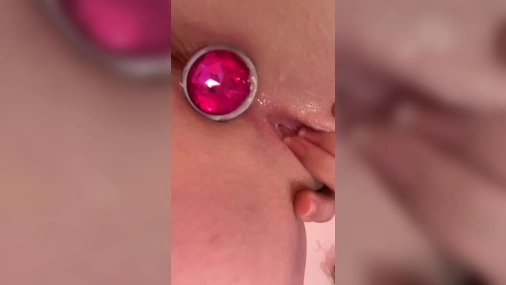 Hannapunzel Showing Analplug In Close Up View