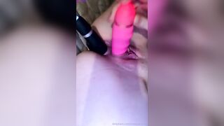 Swedish Petie Babe Double Sextoy Penetration Anal x Pussy
