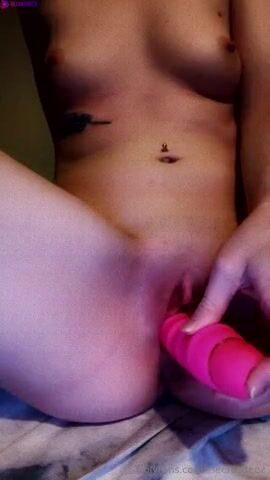 Swedish Petie Babe Pink Vibrator Pussy Play