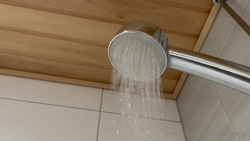 Finnish Youngesthotwife Solo masturbation in the shower