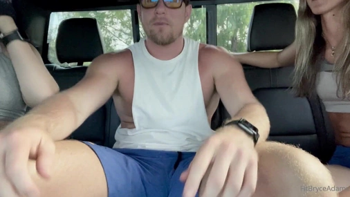 Bryce Adams - 2 MILFS Fucking Stud In Truck Backseat