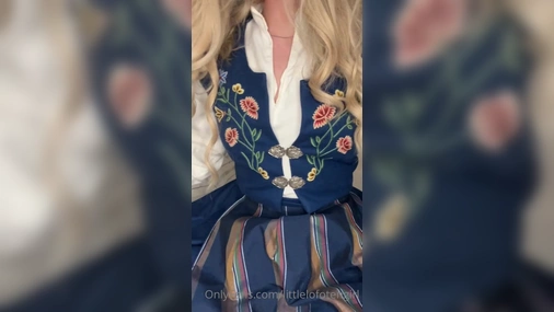 Norwegian Bunad Legs Spread Vibrator And From Behind