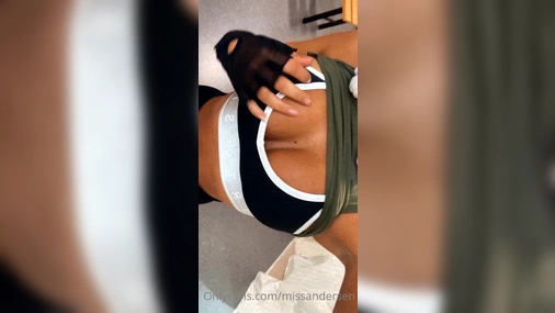 Norwegian Missandersen Flashing Her Big Sexy Tits At The Gym