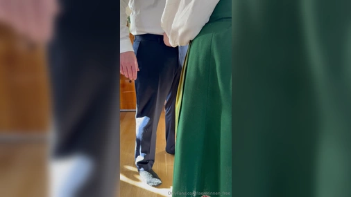 Norwegian Green Bunad Blowjob