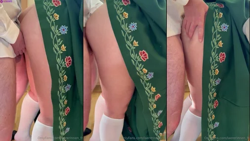 Norwegian Green Bunad Fucked From Behind